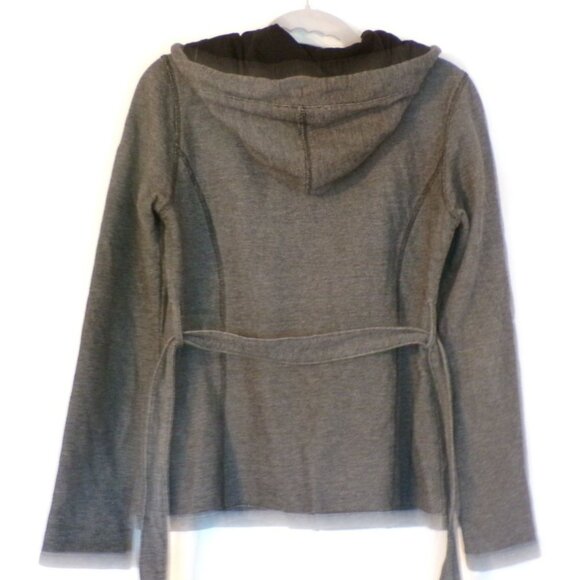 Guess Womens Small Gray Hooded Jacket With Button Details & Pockets coat - Picture 2 of 14